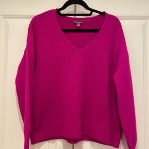Vince Camuto Bright Fuchsia V-Neck Sweater